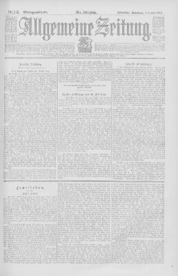 Allgemeine Zeitung Dienstag 3. Dezember 1901