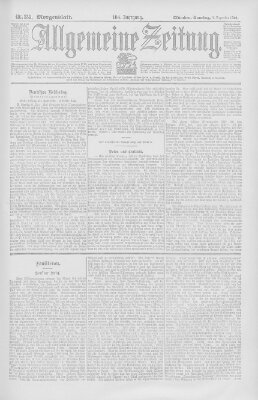 Allgemeine Zeitung Samstag 7. Dezember 1901