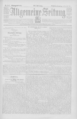 Allgemeine Zeitung Samstag 14. Dezember 1901