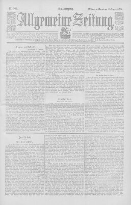 Allgemeine Zeitung Sonntag 29. Dezember 1901