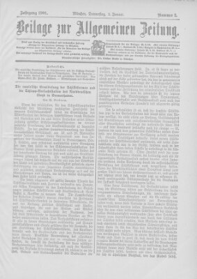 Allgemeine Zeitung Donnerstag 3. Januar 1901