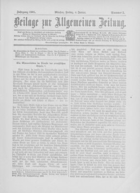 Allgemeine Zeitung Freitag 4. Januar 1901