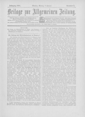 Allgemeine Zeitung Montag 7. Januar 1901