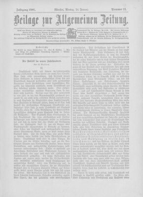 Allgemeine Zeitung Montag 14. Januar 1901