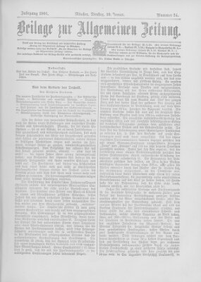 Allgemeine Zeitung Dienstag 29. Januar 1901