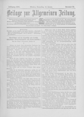 Allgemeine Zeitung Donnerstag 31. Januar 1901