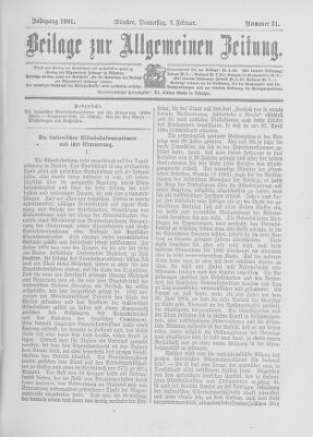 Allgemeine Zeitung Donnerstag 7. Februar 1901