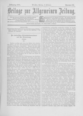 Allgemeine Zeitung Freitag 8. Februar 1901