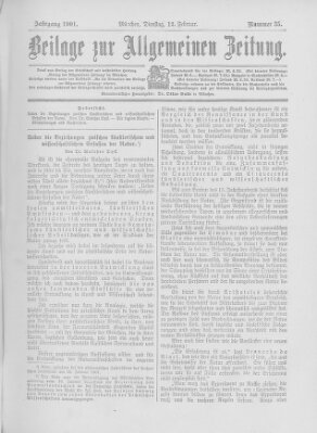 Allgemeine Zeitung Dienstag 12. Februar 1901