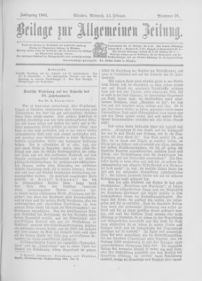 Allgemeine Zeitung Mittwoch 13. Februar 1901