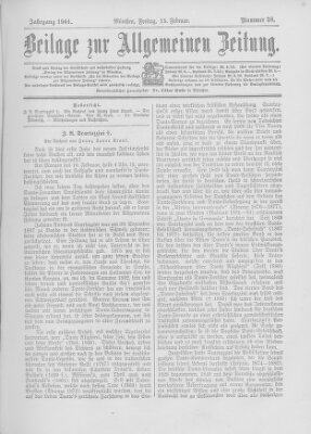 Allgemeine Zeitung Freitag 15. Februar 1901