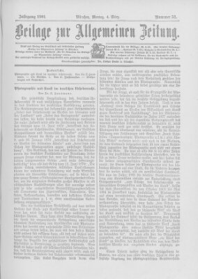 Allgemeine Zeitung Montag 4. März 1901