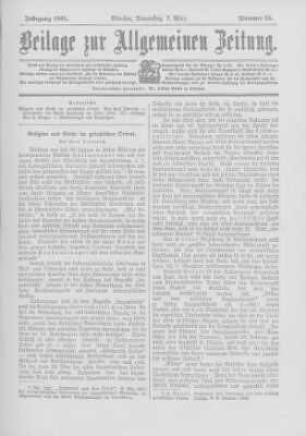 Allgemeine Zeitung Donnerstag 7. März 1901