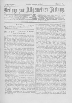 Allgemeine Zeitung Samstag 9. März 1901