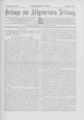 Allgemeine Zeitung Freitag 15. März 1901