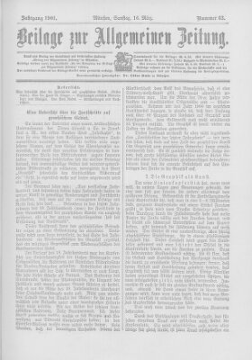 Allgemeine Zeitung Samstag 16. März 1901