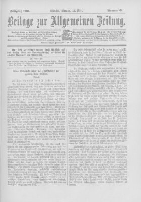 Allgemeine Zeitung Montag 18. März 1901