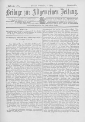 Allgemeine Zeitung Donnerstag 21. März 1901