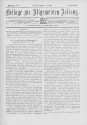 Allgemeine Zeitung Freitag 22. März 1901