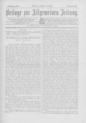 Allgemeine Zeitung Samstag 23. März 1901