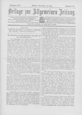 Allgemeine Zeitung Donnerstag 28. März 1901