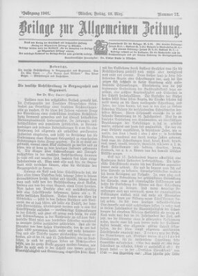 Allgemeine Zeitung Freitag 29. März 1901