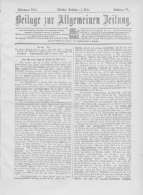 Allgemeine Zeitung Samstag 30. März 1901