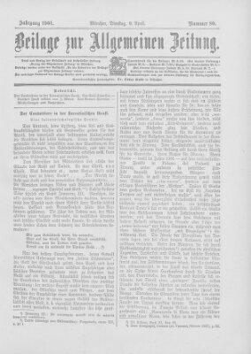 Allgemeine Zeitung Dienstag 9. April 1901