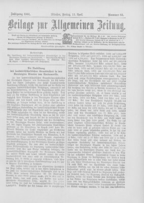 Allgemeine Zeitung Freitag 12. April 1901