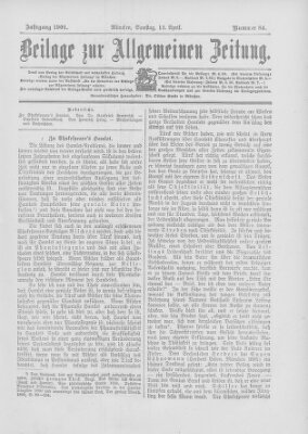 Allgemeine Zeitung Samstag 13. April 1901