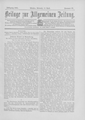 Allgemeine Zeitung Mittwoch 17. April 1901