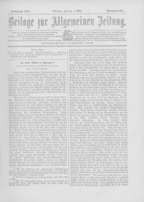 Allgemeine Zeitung Freitag 3. Mai 1901