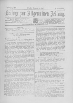 Allgemeine Zeitung Saturday 11. May 1901