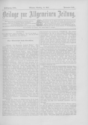 Allgemeine Zeitung Dienstag 14. Mai 1901