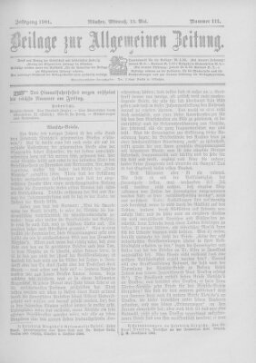 Allgemeine Zeitung Mittwoch 15. Mai 1901