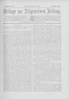 Allgemeine Zeitung Freitag 17. Mai 1901