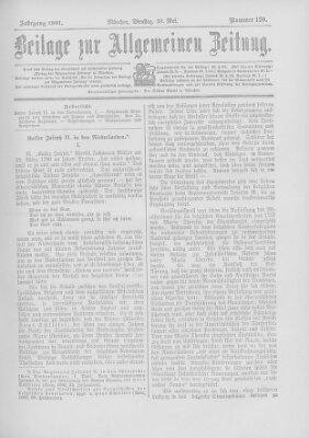 Allgemeine Zeitung Dienstag 28. Mai 1901