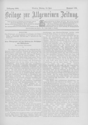 Allgemeine Zeitung Montag 10. Juni 1901