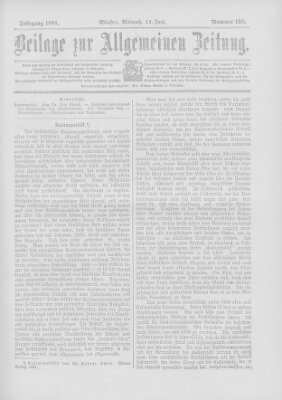 Allgemeine Zeitung Mittwoch 19. Juni 1901