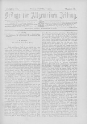 Allgemeine Zeitung Donnerstag 20. Juni 1901