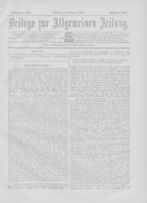 Allgemeine Zeitung Dienstag 2. Juli 1901