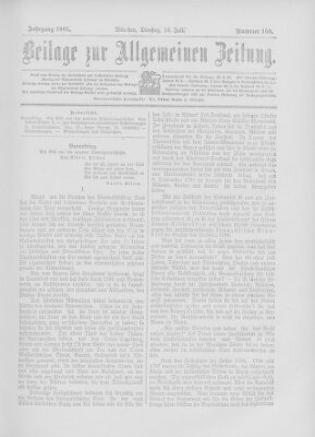 Allgemeine Zeitung Dienstag 16. Juli 1901