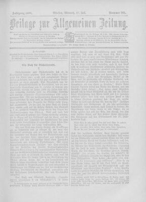 Allgemeine Zeitung Mittwoch 17. Juli 1901