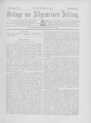 Allgemeine Zeitung Dienstag 23. Juli 1901