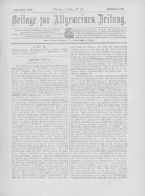 Allgemeine Zeitung Samstag 27. Juli 1901