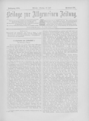 Allgemeine Zeitung Montag 29. Juli 1901