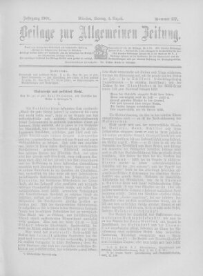 Allgemeine Zeitung Montag 5. August 1901