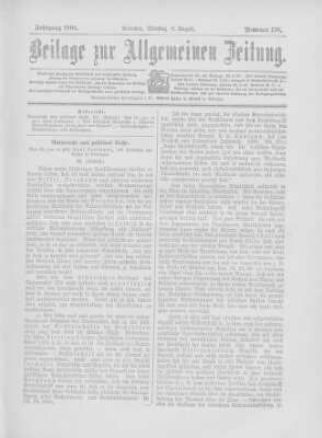 Allgemeine Zeitung Dienstag 6. August 1901