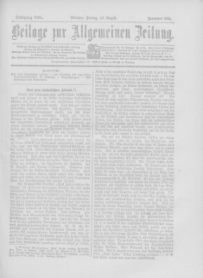 Allgemeine Zeitung Freitag 23. August 1901