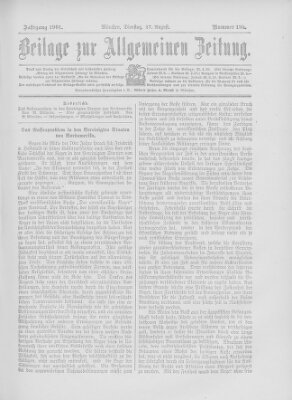 Allgemeine Zeitung Dienstag 27. August 1901